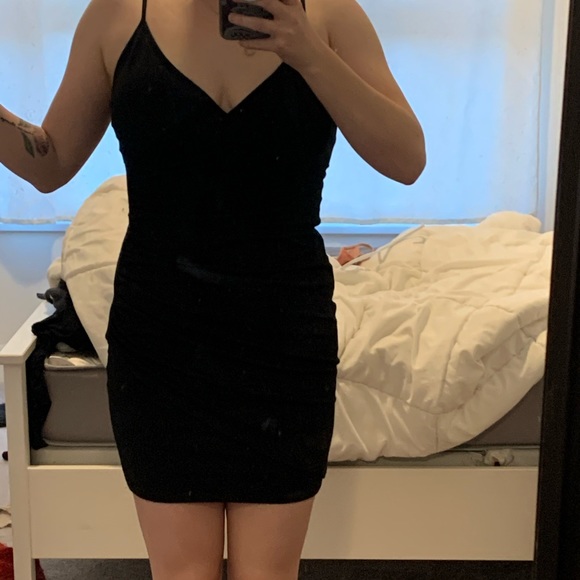 FOREVER 21 Rusche Black alittle Dress - Picture 7 of 7